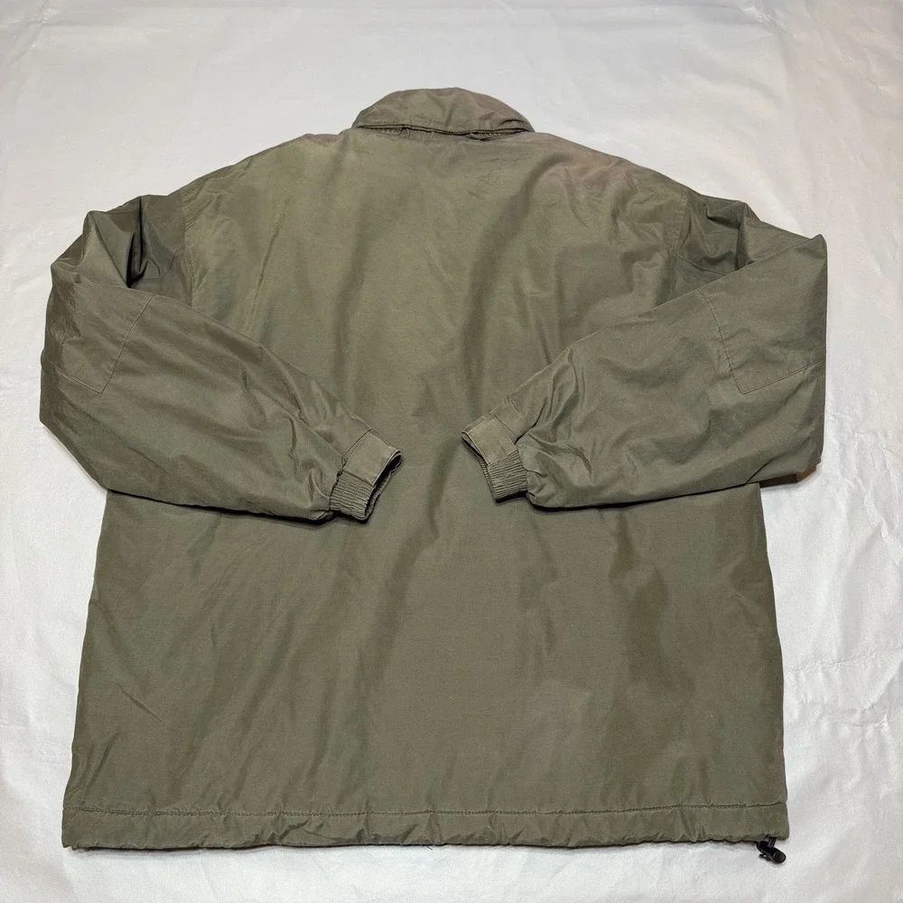 Chaps NA054 Mens XL Full Zip Fleece Lined Hidden Hood Winter Jacket Brown C15914